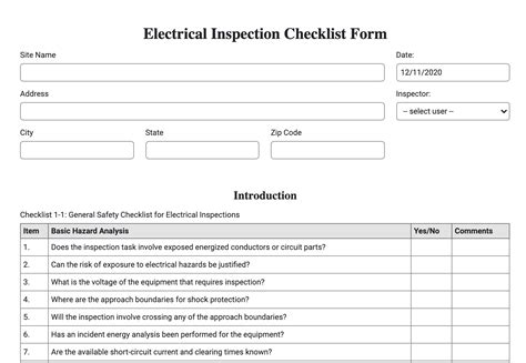 honolulu electrical inspection form